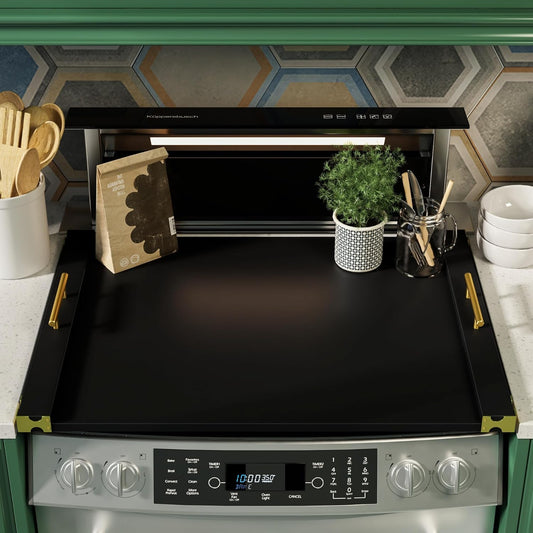Noodle Board Stove Cover for Gas Stovetop - Bamboo Kitchen Tray