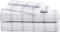 Queen Cotton Flannel Sheets Westridge Plaid - Brushed for Softness