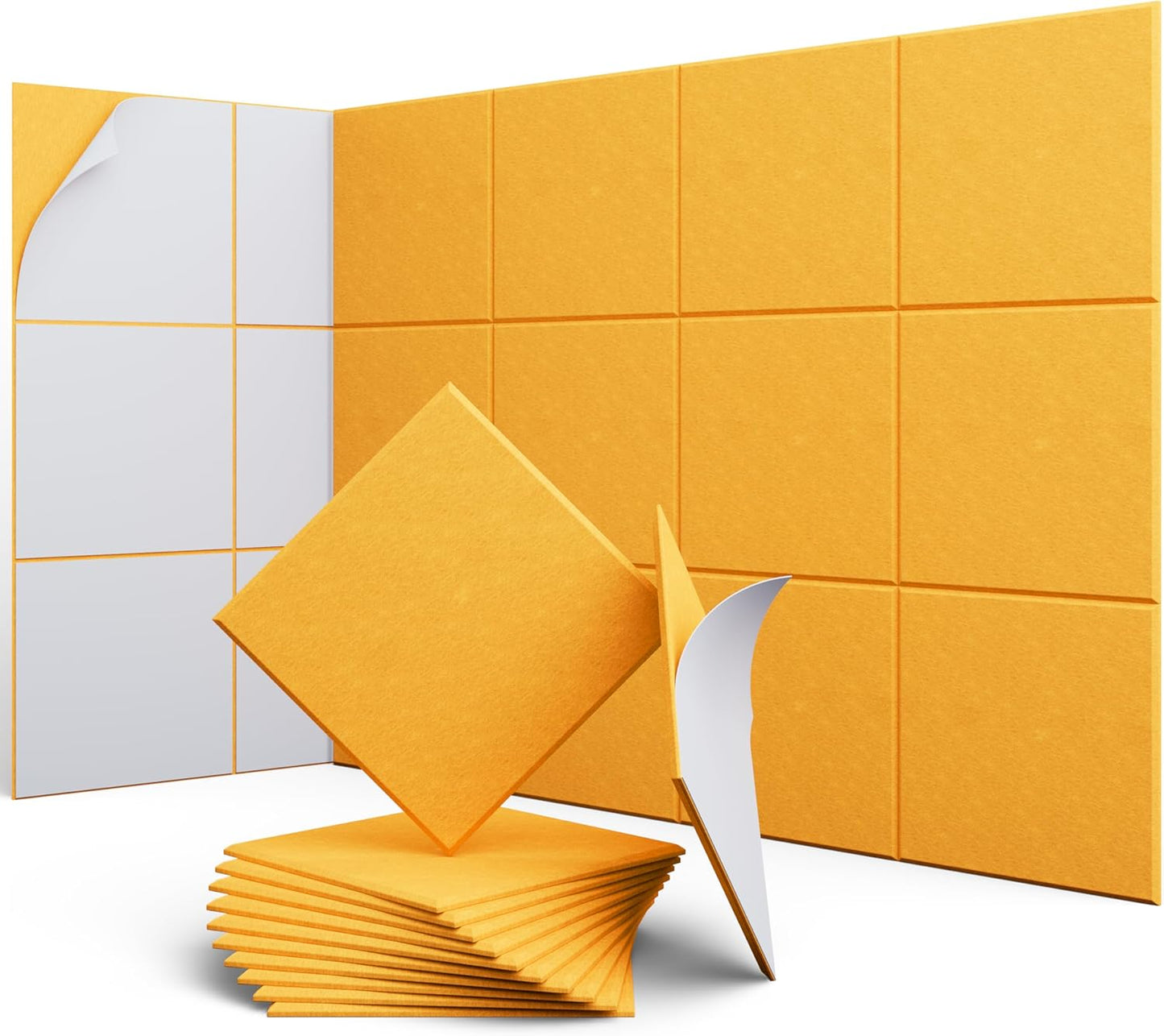 12 Pack 12in X 12in Acoustic Panels for Sound Absorption