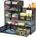 Marbrasse Mesh Pen Holder for Desk - Multi-Functional Organizer