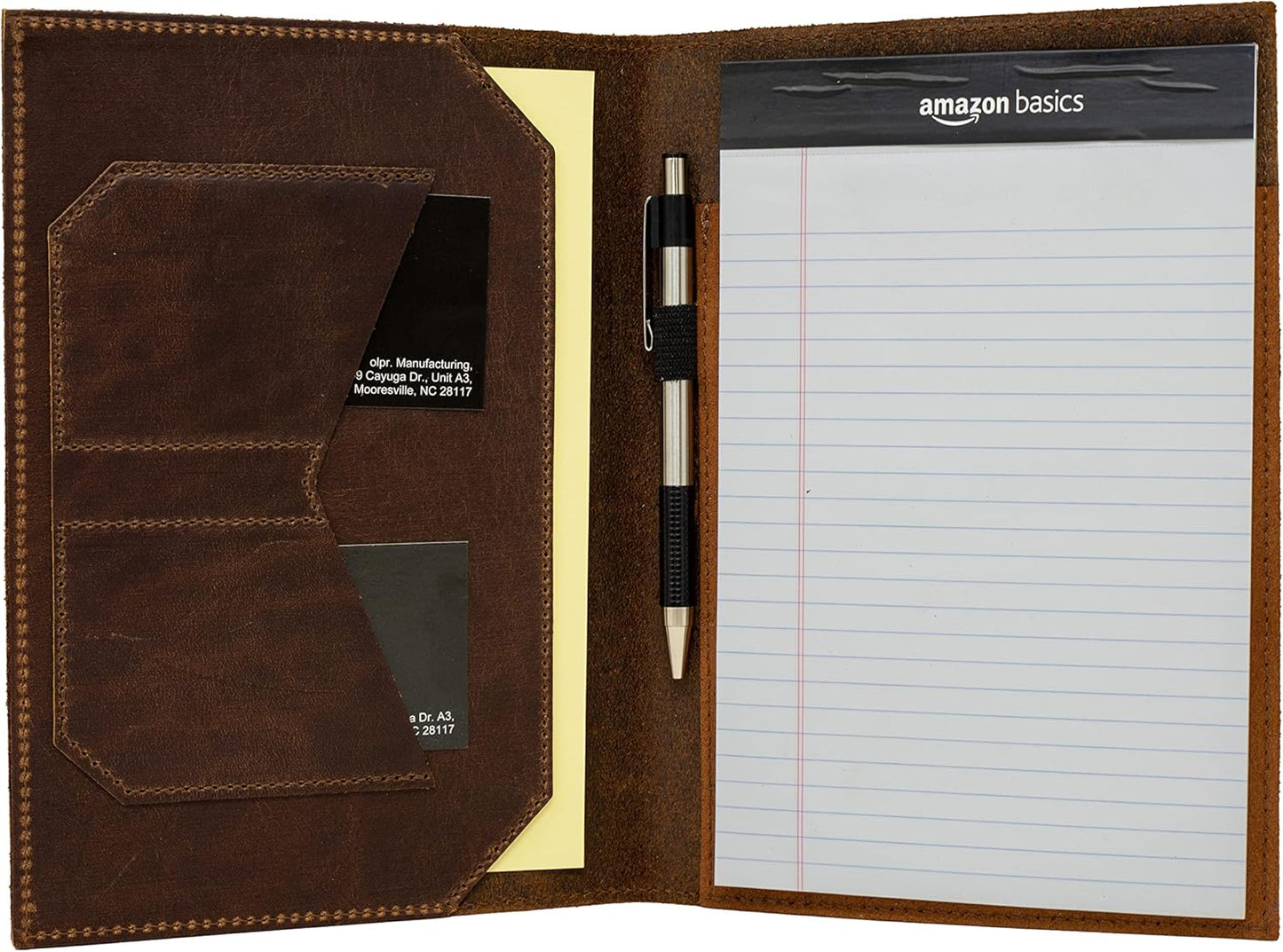 Leather Notepad Holder for Legal Junior Notebook - Perfect Gift