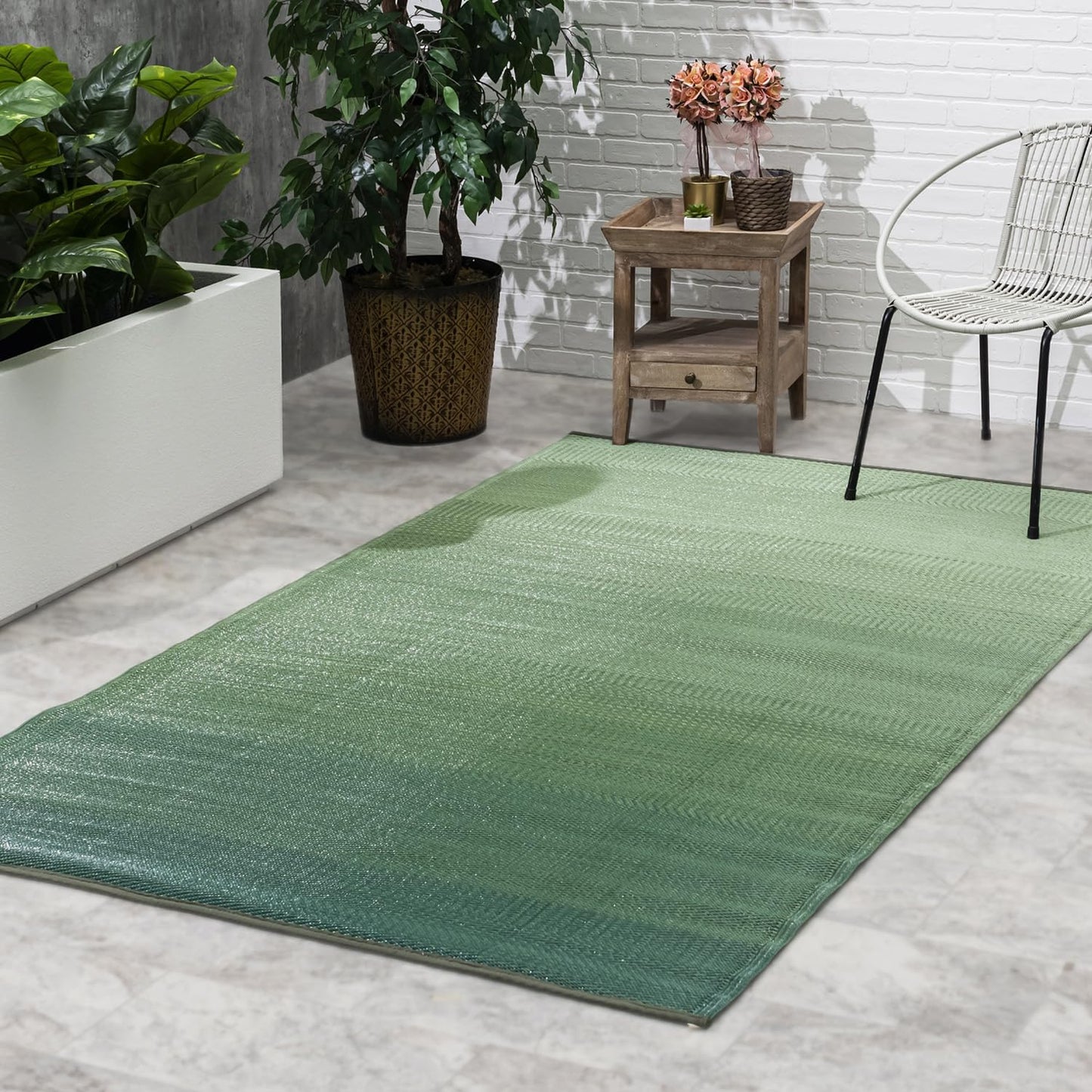 Fab Habitat Ombre Outdoor Rug - Waterproof, Fade Resistant & More