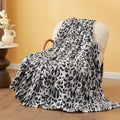 Cozy Bliss Leopard Print Fuzzy Throw Blanket for Bed & Couch - Thick