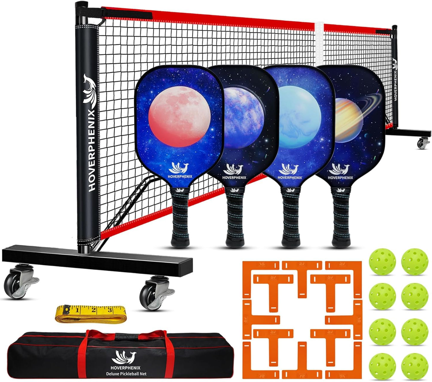 Portable Pickleball Net System for Driveway with Carry Bag