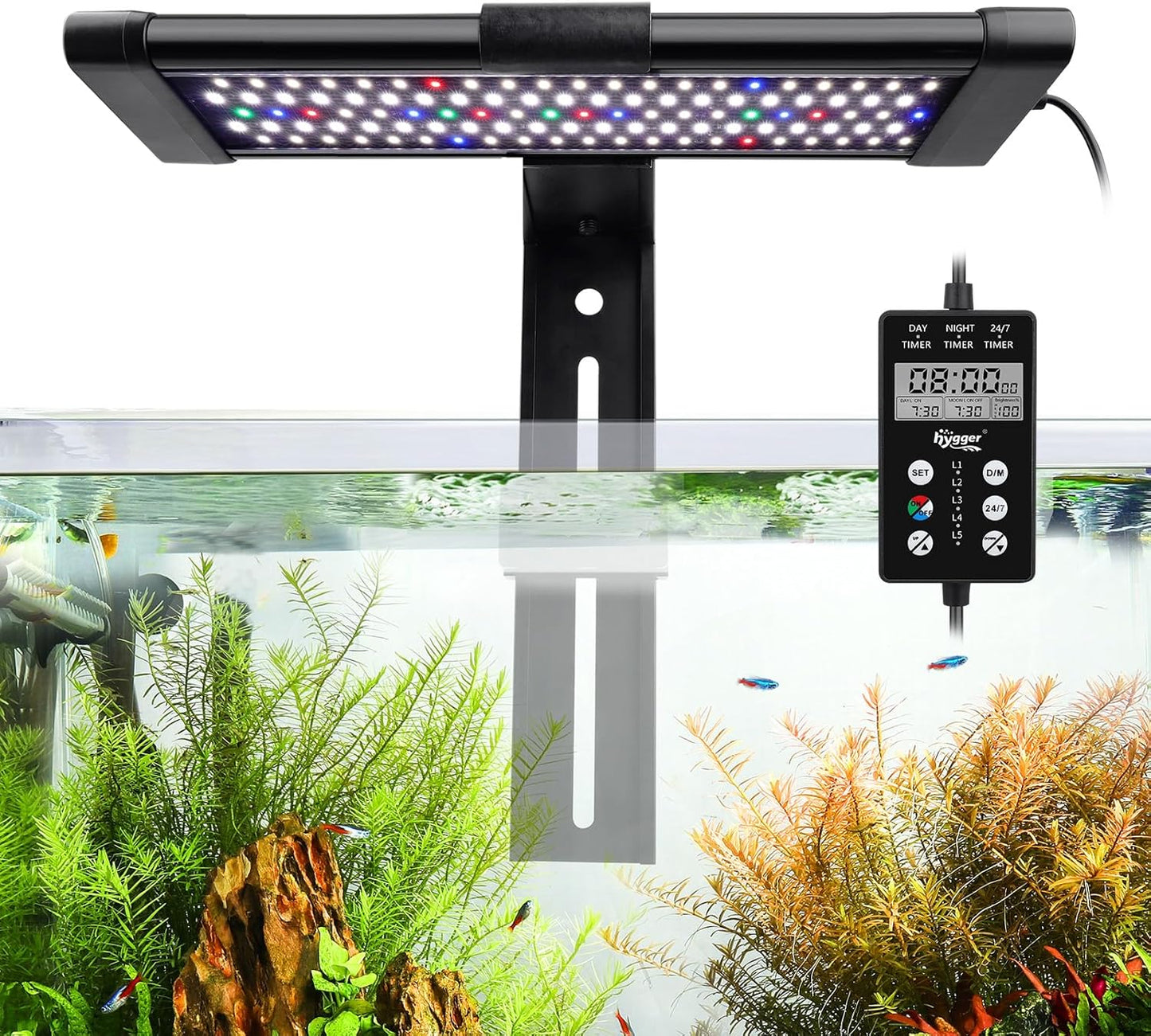 Custom LED Aquarium Light for 12-17 Inch Freshwater Tanks