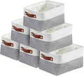 Small Storage Basket Closet Bins 6 Pack - Stylish Shelf Organizers
