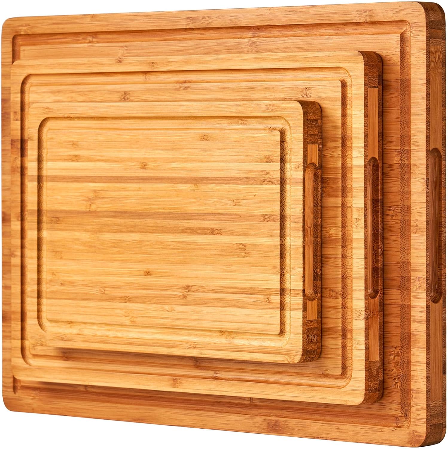 Allsum Extra Thick Wooden Cutting Boards Set for Kitchen Use