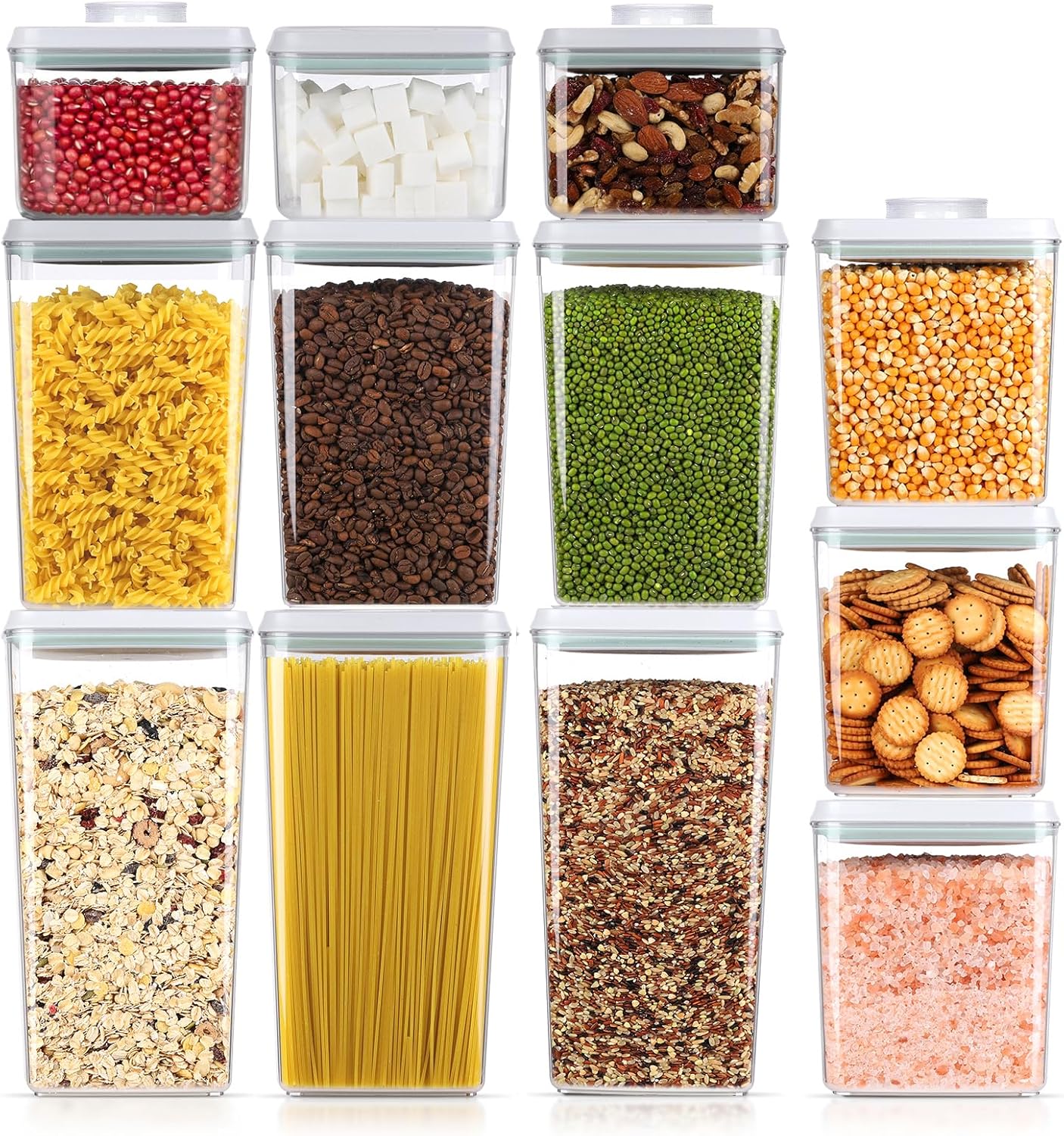 12 Pcs Airtight Food Storage Containers Set for Kitchen Organization
