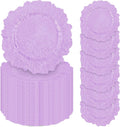 50 Pcs Lavender Charger Plates Bulk 13ft Reef Plates for Dinner