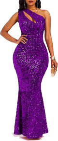 Sequins Mermaid Bodycon Maxi Dress - Sleek Party Evening Wear