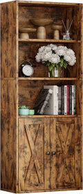 IRONCK Industrial Bookshelves with Doors for Home and Office