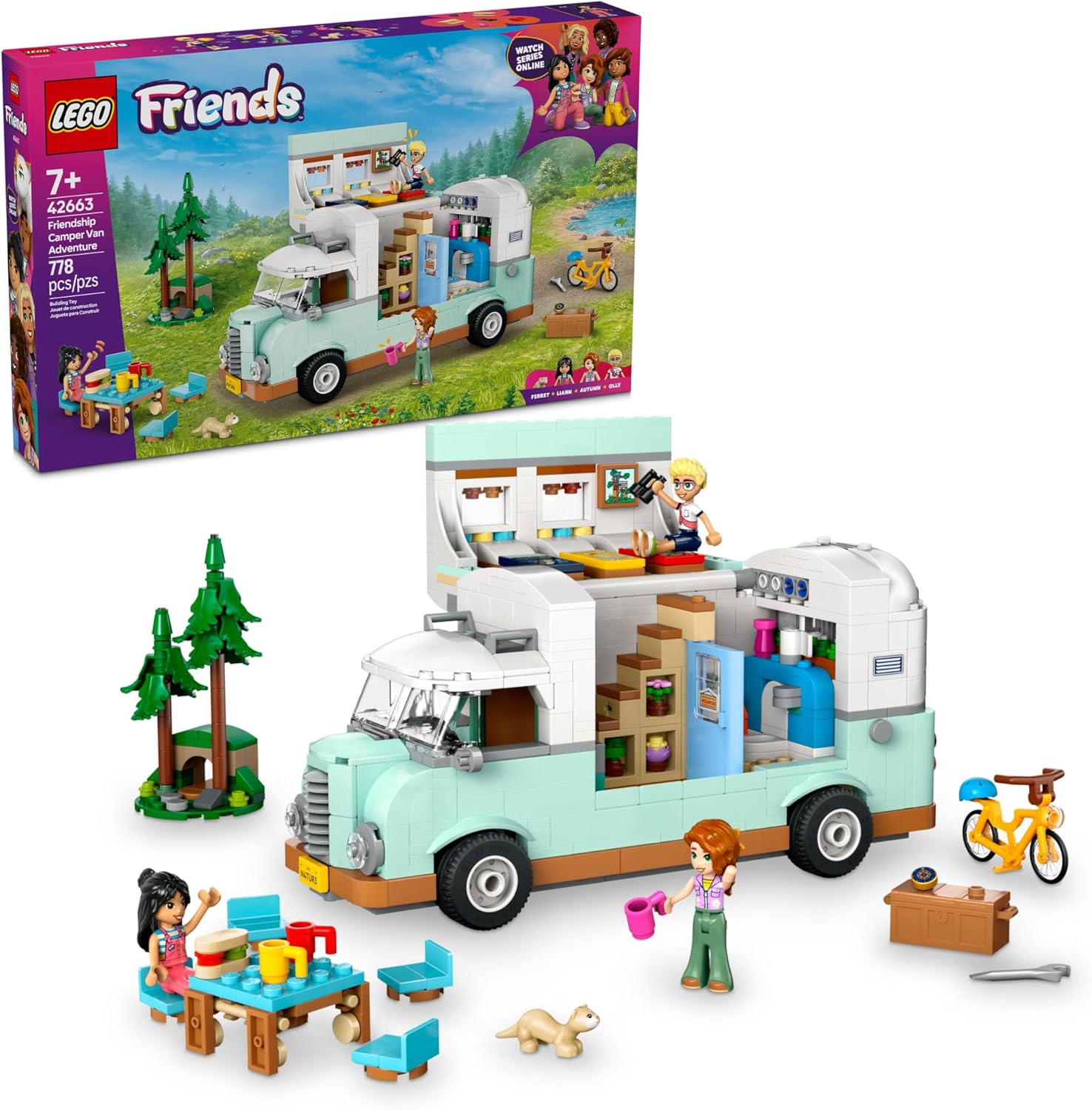 LEGO Friends Friendship Camper Van Adventure Toy Building Set