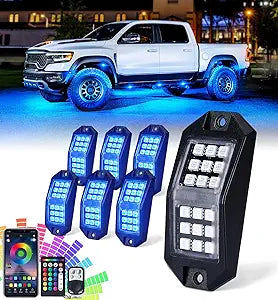 LUMENIX RGB LED Rock Lights Kit for Off-Road Vehicles and More