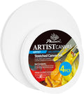 PHOENIX Round Stretched Canvas 4 Pack - 12 and 16 in Ready-to-Paint