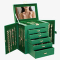 BOOVO Jewelry Box for Women - 6 Layer Organizer with Mirror