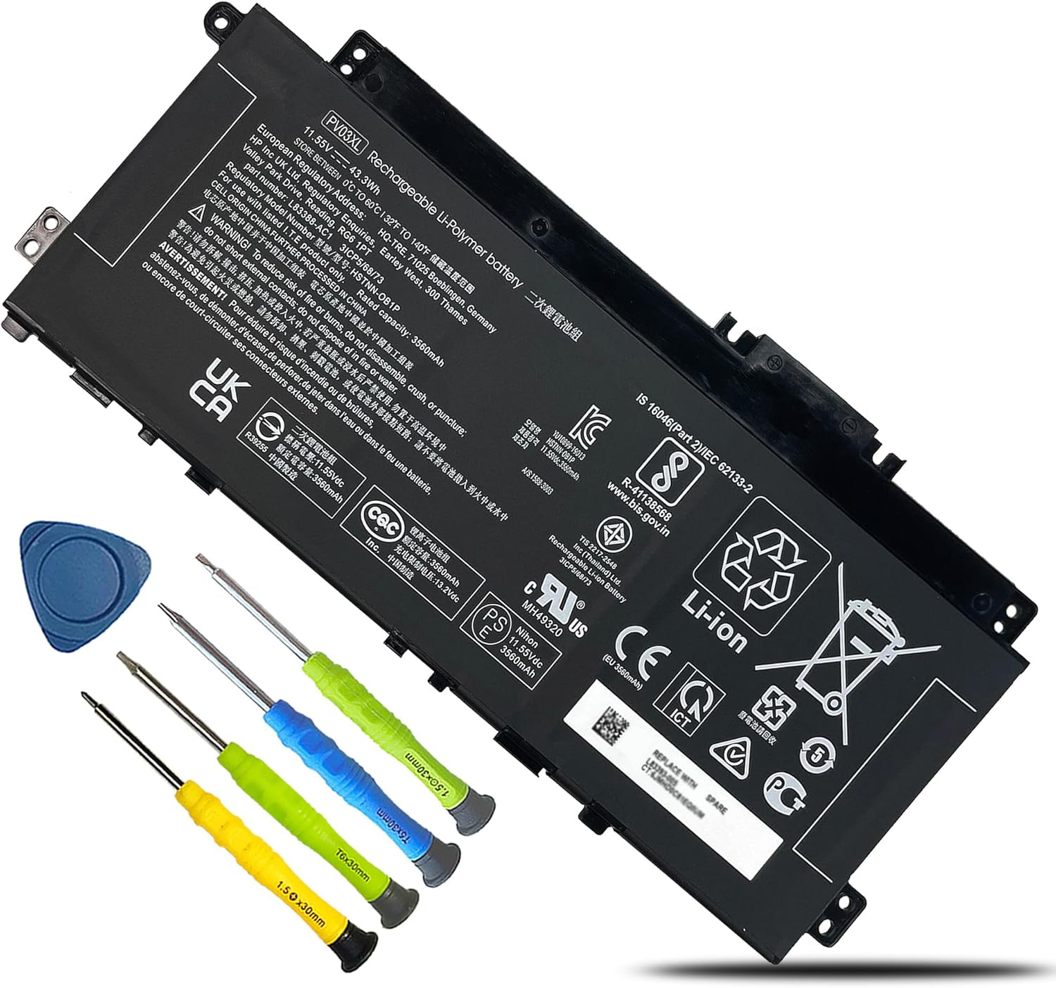PV03XL PP03XL Battery for HP Pavilion x360 Series Laptops