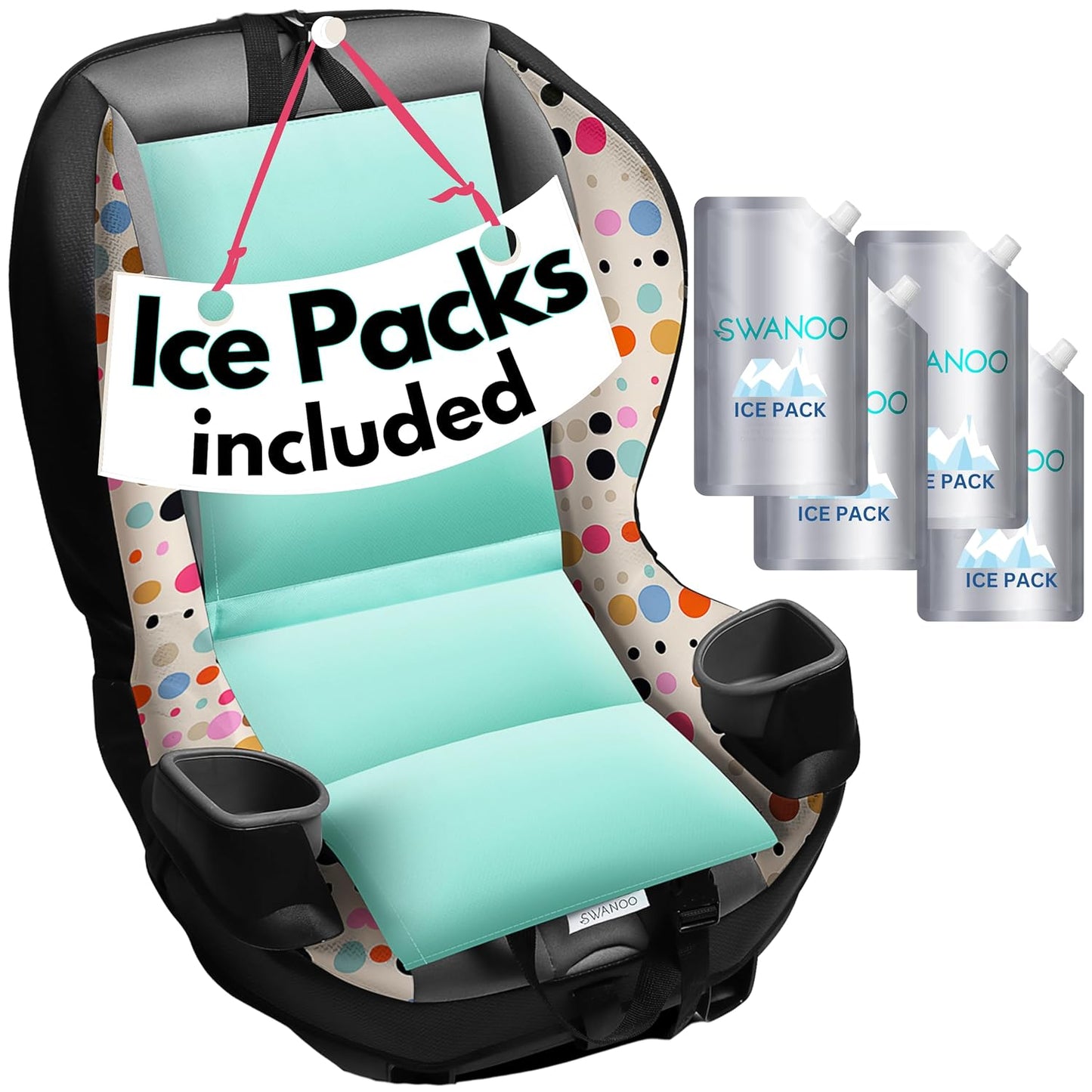 Swanoo Car Seat Cooling Pad for Babies and Toddlers in Summer