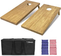 Regulation 4 ft x 2 ft Wooden Cornhole Boards Set - Stained Pine