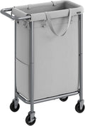 SONGMICS Laundry Basket with Wheels - Rolling 23.8 Gal Hamper