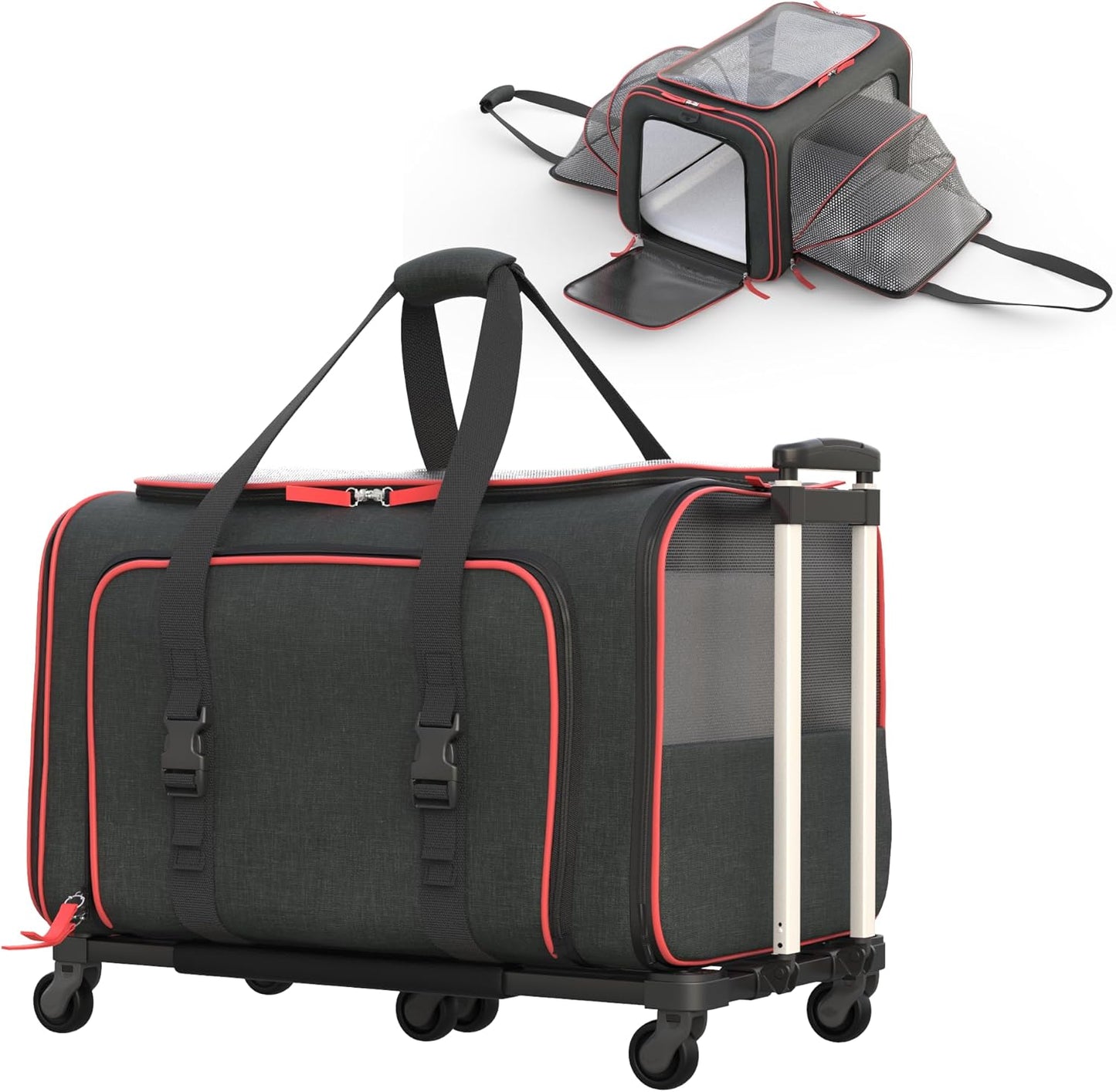 Katziela Rolling Rover Premium Pet Carrier for Easy Travel