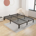 ROIL 7 in Metal Queen Bed Frame with Rounded Corner Mattress Retainers