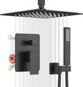 ESNBIA Shower System Black 10in Rain Head with Handheld - Strong