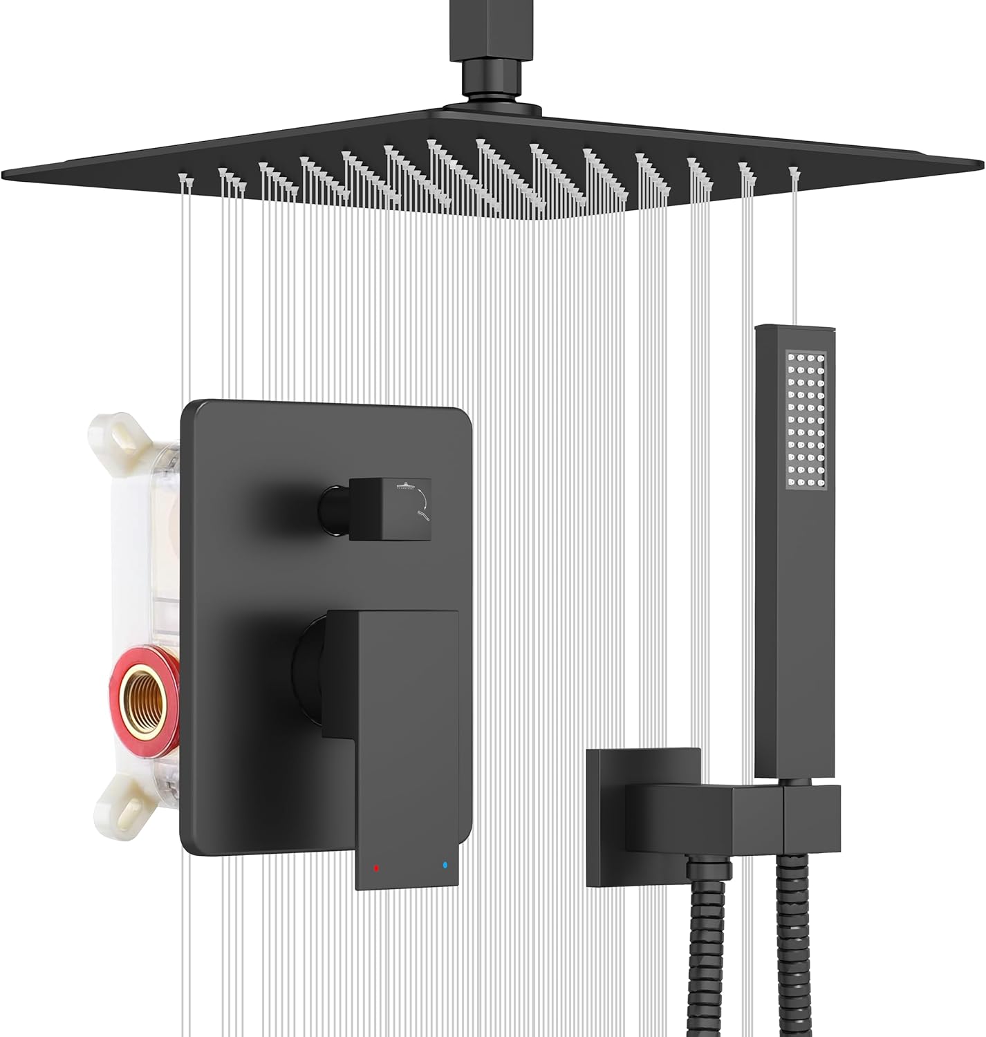 ESNBIA Shower System Black - Luxurious Rain Shower Experience