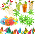 Hawaiian Luau Vibe: 160 Bamboo Cocktail Picks by FOIMAS