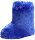IXU Women's Faux Fur Mid-Calf Snow Boots - Warm Plush Comfort
