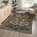Snake 3x5 Area Rug Washable Non-Slip Dark Grey Gothic Witchy Rug