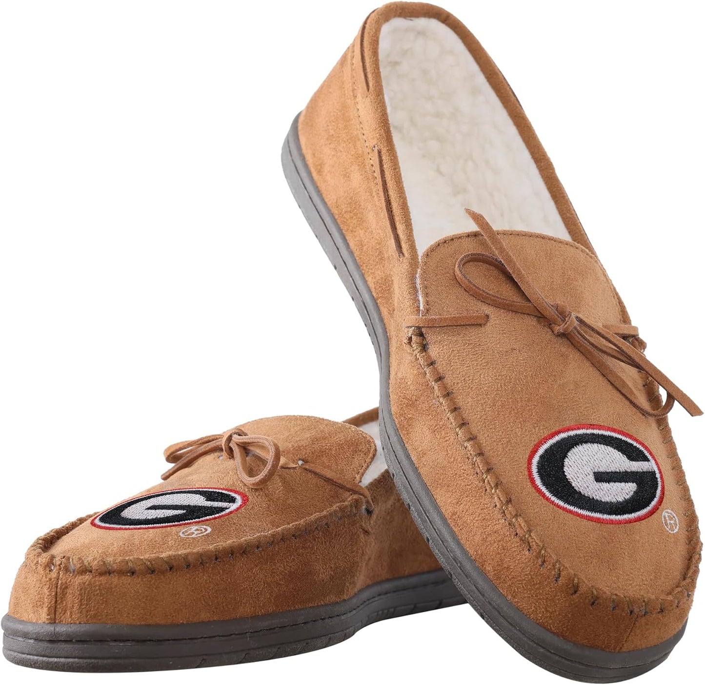 FOCO NCAA College Team Logo Moccasin Slippers for Comfort