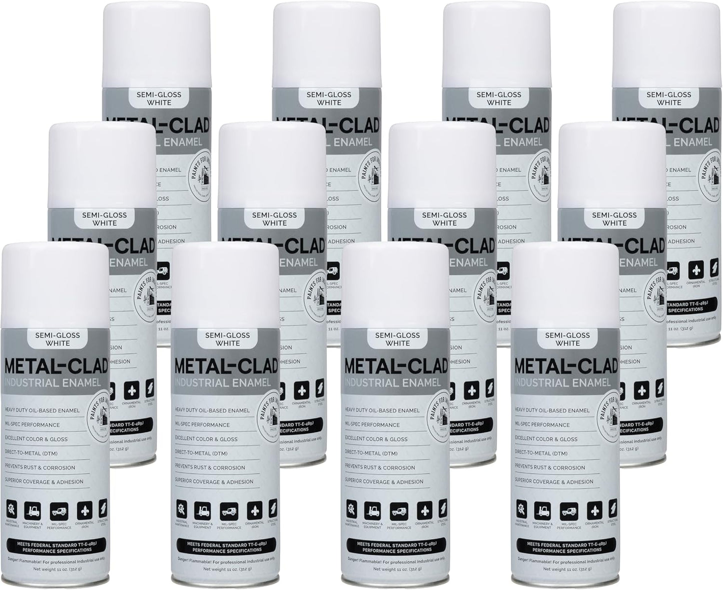 Industrial Enamel Aerosol Spray Paint for Metal and Machinery