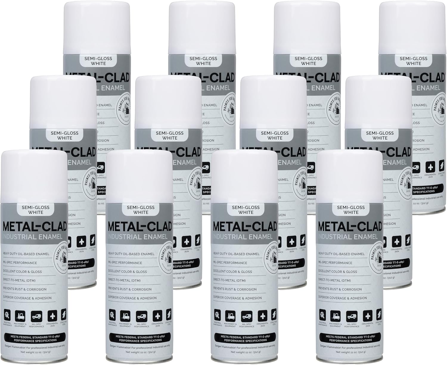 Industrial Enamel Aerosol Spray Paint for Metal and Machinery