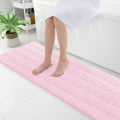 Chenille Striped Bathroom Rug 59x20 - Extra Thick Soft Plush