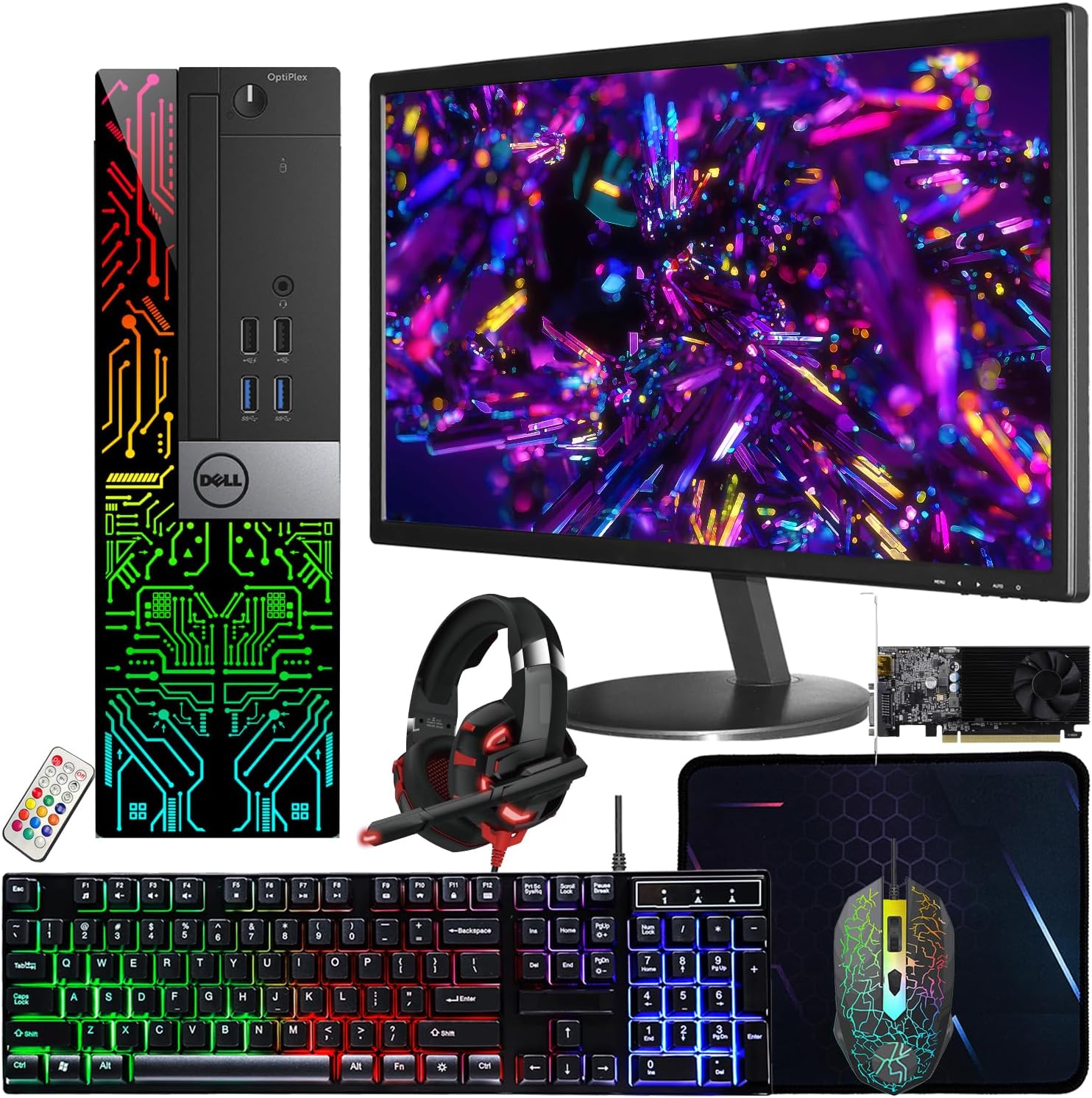 Dell OptiPlex 3060 SFF RGB Computer PC for Gaming and Work