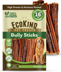 EcoKind Pet Treats All-Natural 12 in Bully Sticks - Long Lasting Chew