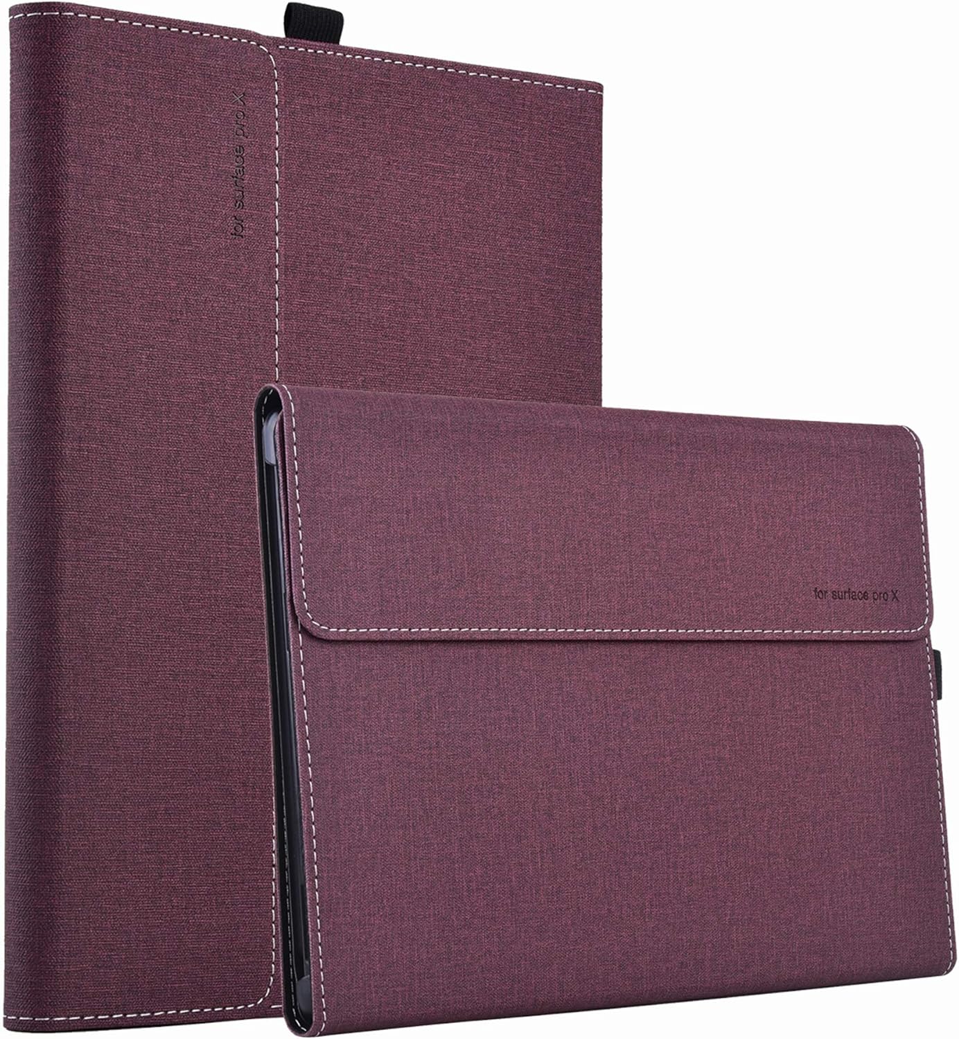 Surface Pro X Case - Premium PU Leather Cover for 2019/2020