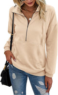 PRETTYGARDEN Women's Half Zip Pullover Sweatshirt - Cozy Everyday soft