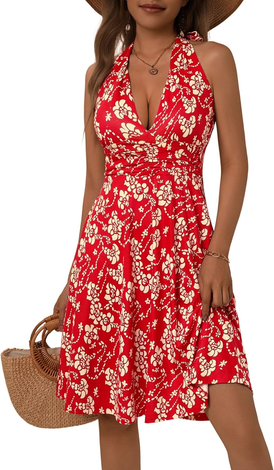 Stylish Women's Summer Sundress with Pocket and Ruffle Design