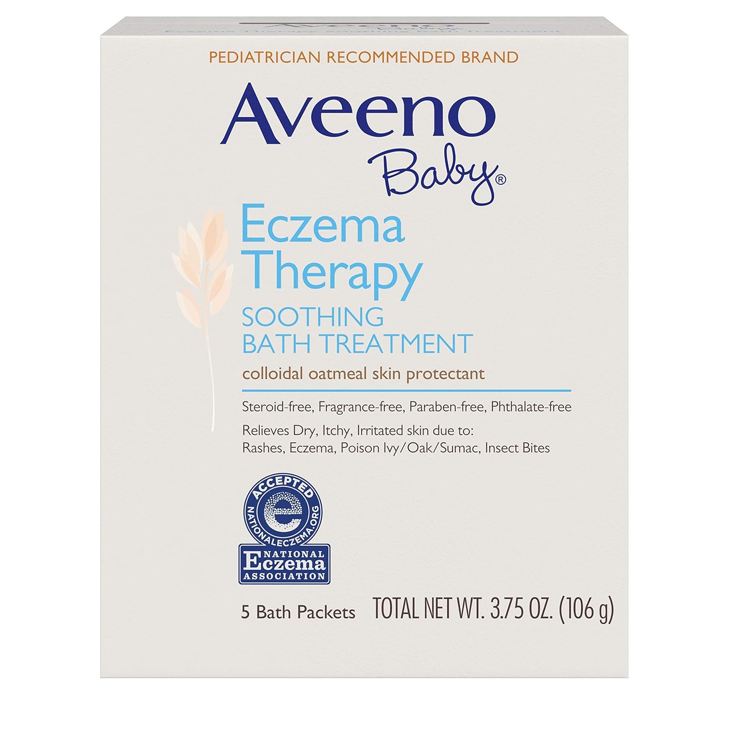 thumbnail image 2 of Aveeno Baby Eczema Therapy Soothing Baby Bath Treatment, 5 Count 2 of 14