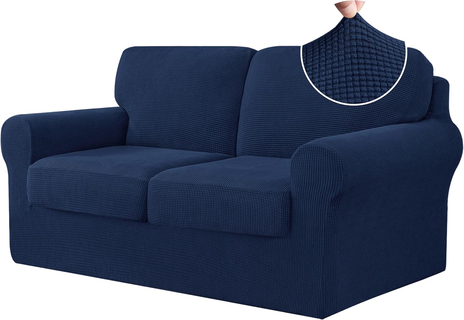 CHUN YI 5 Piece Loveseat Covers for 2 Cushion Couch Protection