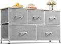 WLIVE Bedroom Dresser with 5 Drawers and Bins for Organized Storage