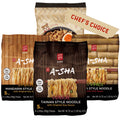 A-Sha Healthy Asian Instant Noodles Variety Bundle - Air Dried, High