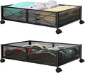 Under Bed Storage with wheels - Metal Rolling Underbed Containers