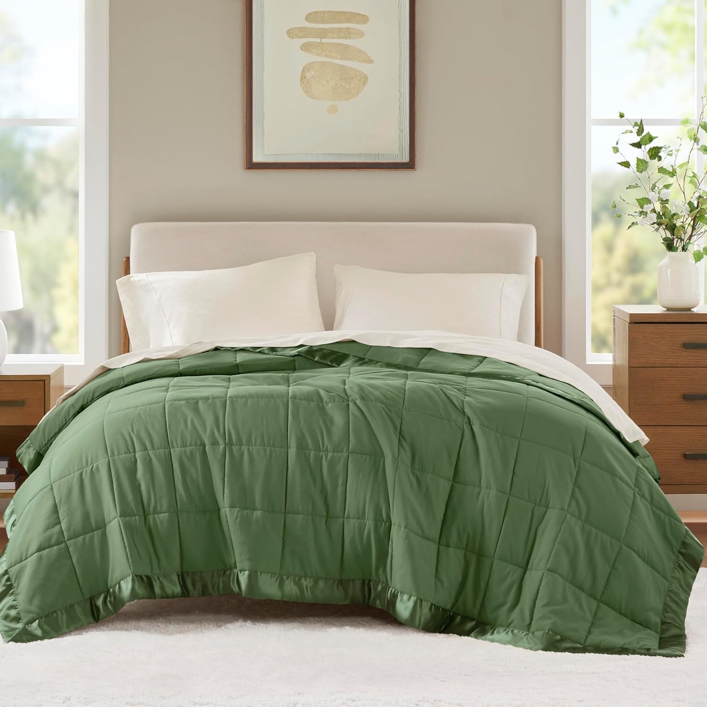 Windom Twin Blanket Quilted Microfiber with Satin Binding