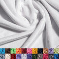 Ice Fabrics Solid Minky Fabric by the Yard - Extra Wide Soft White