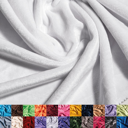 Soft Aqua Minky Fabric by The Yard - Perfect for Blankets & More