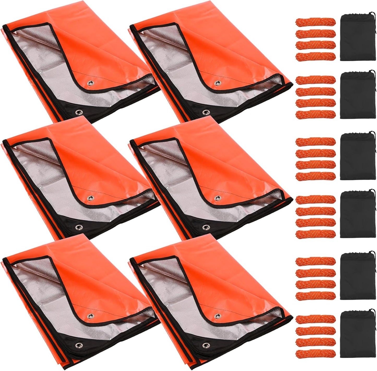 RedSwing Emergency Blankets 6 Pack for Camping and Hiking