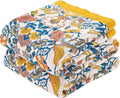 Boho Blanket Throw Quilt 90x98 in - Lightweight 100% Cotton Comfort
