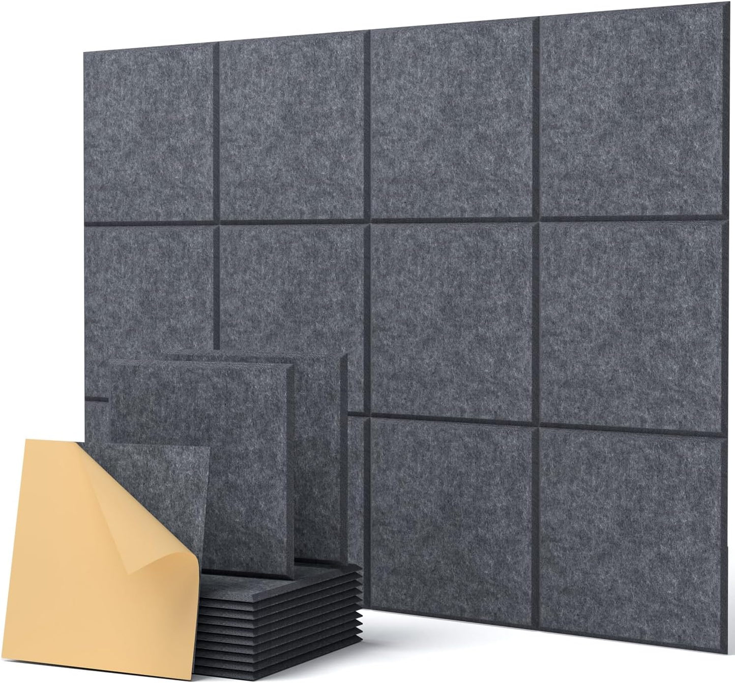 Soundproof Wall Panels Self-Adhesive for Home Office and Studio